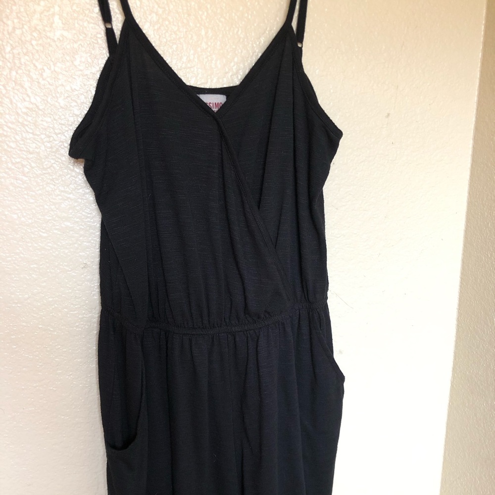 Black Romper with Pockets
